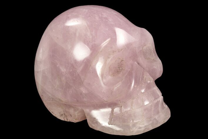 Polished Rose Quartz Crystal Skull #108355